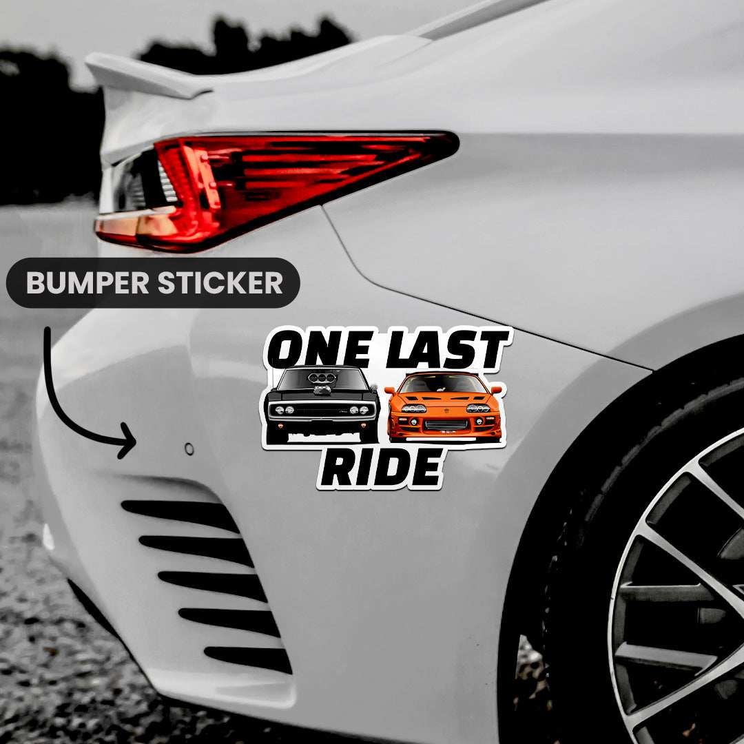 One Last Ride Bumper Sticker - Image 3