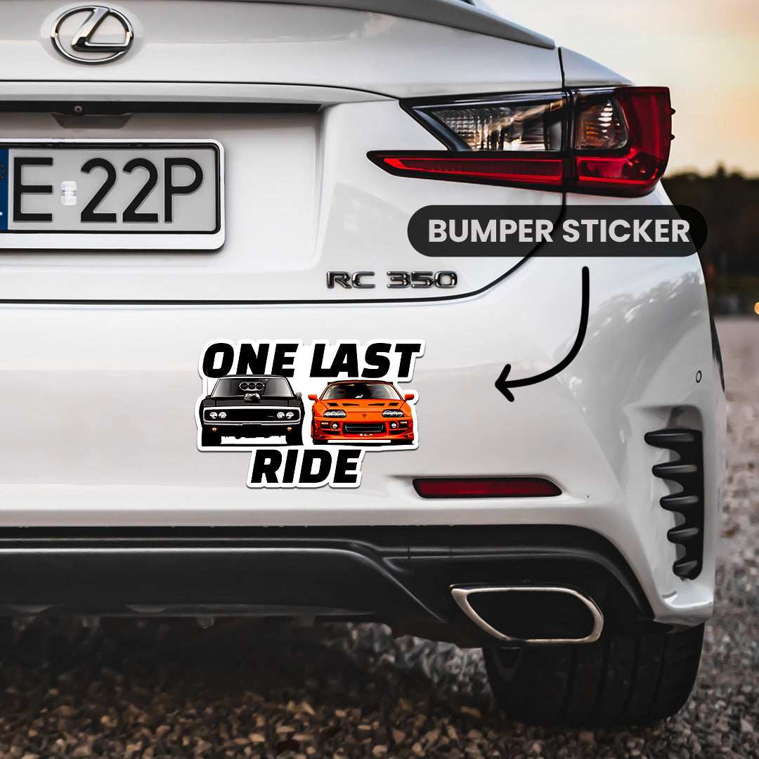 One Last Ride Bumper Sticker - Image 4