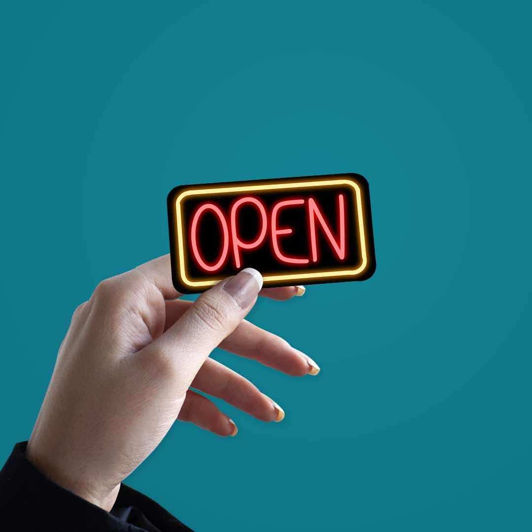 Neon Open Sticker - Image 2