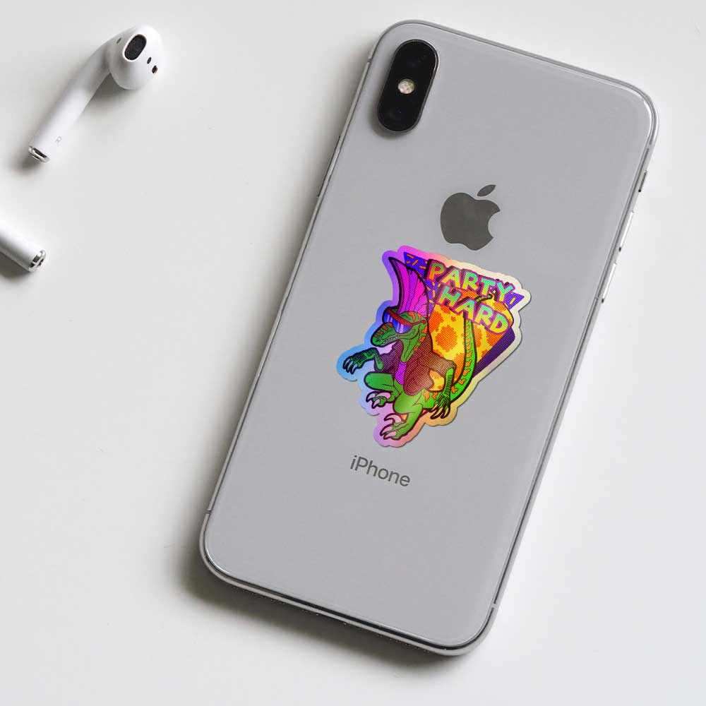 Party hard Holographic Stickers - Image 4