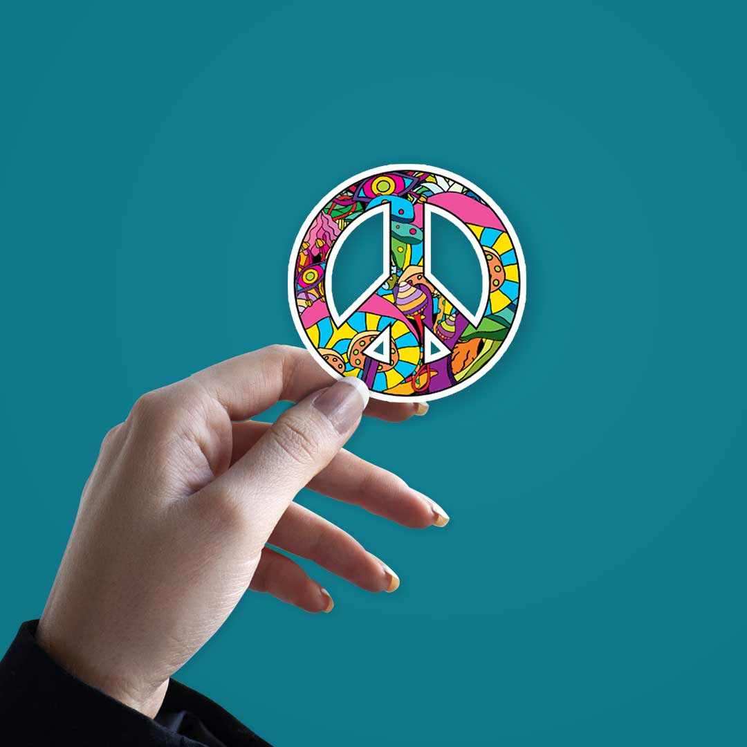 Peace Graffiti sticker - Image 2