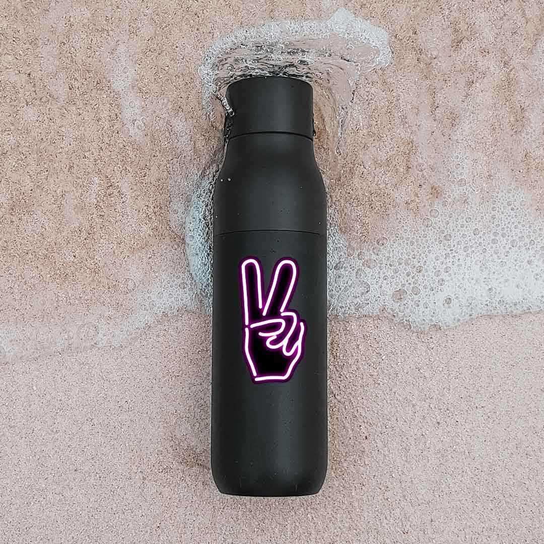 Neon Peace Sticker - Image 3