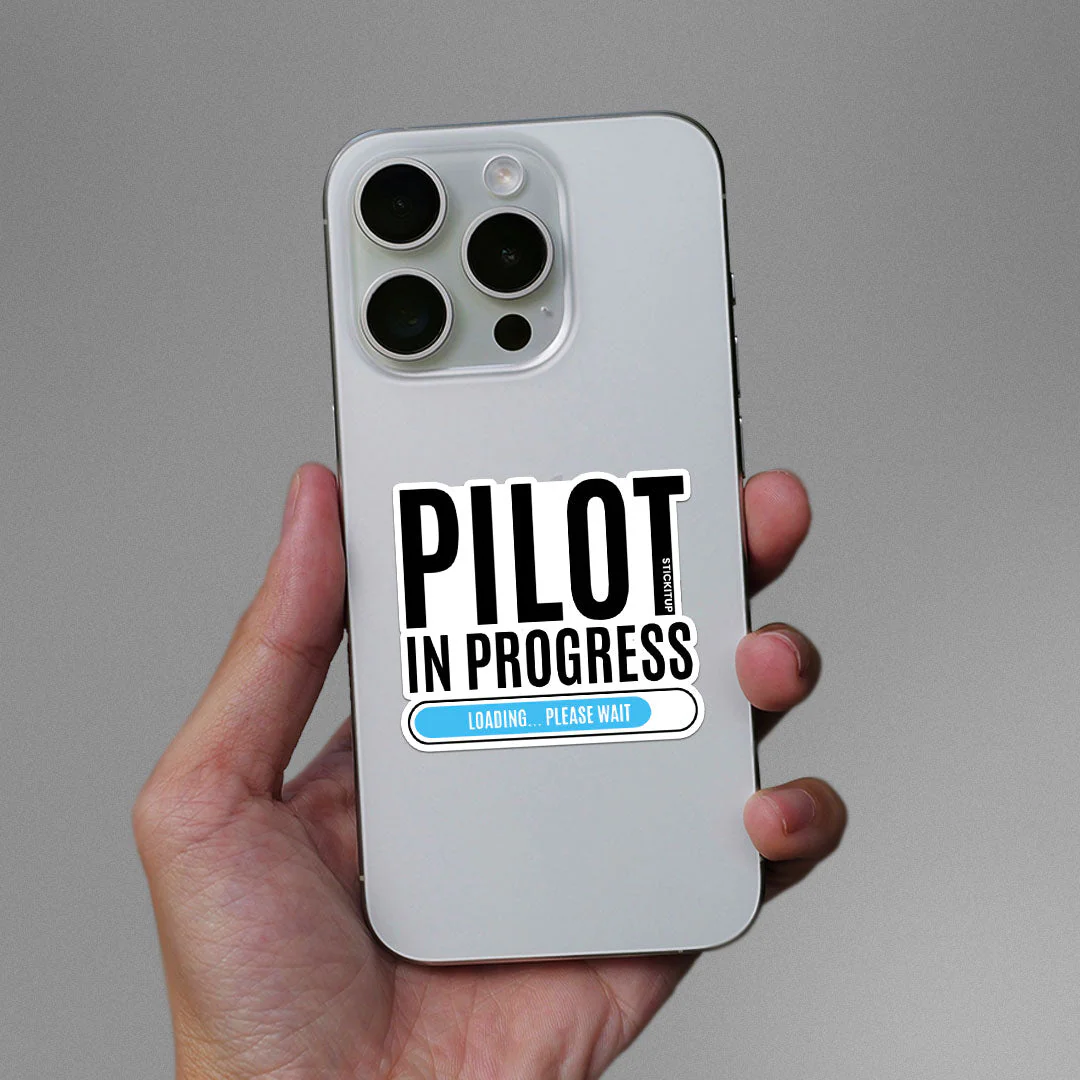 Pilot In Progress Sticker - Image 3