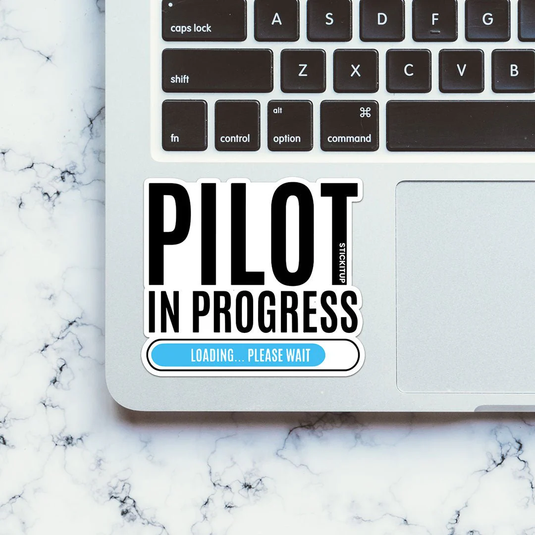Pilot In Progress Sticker - Image 4