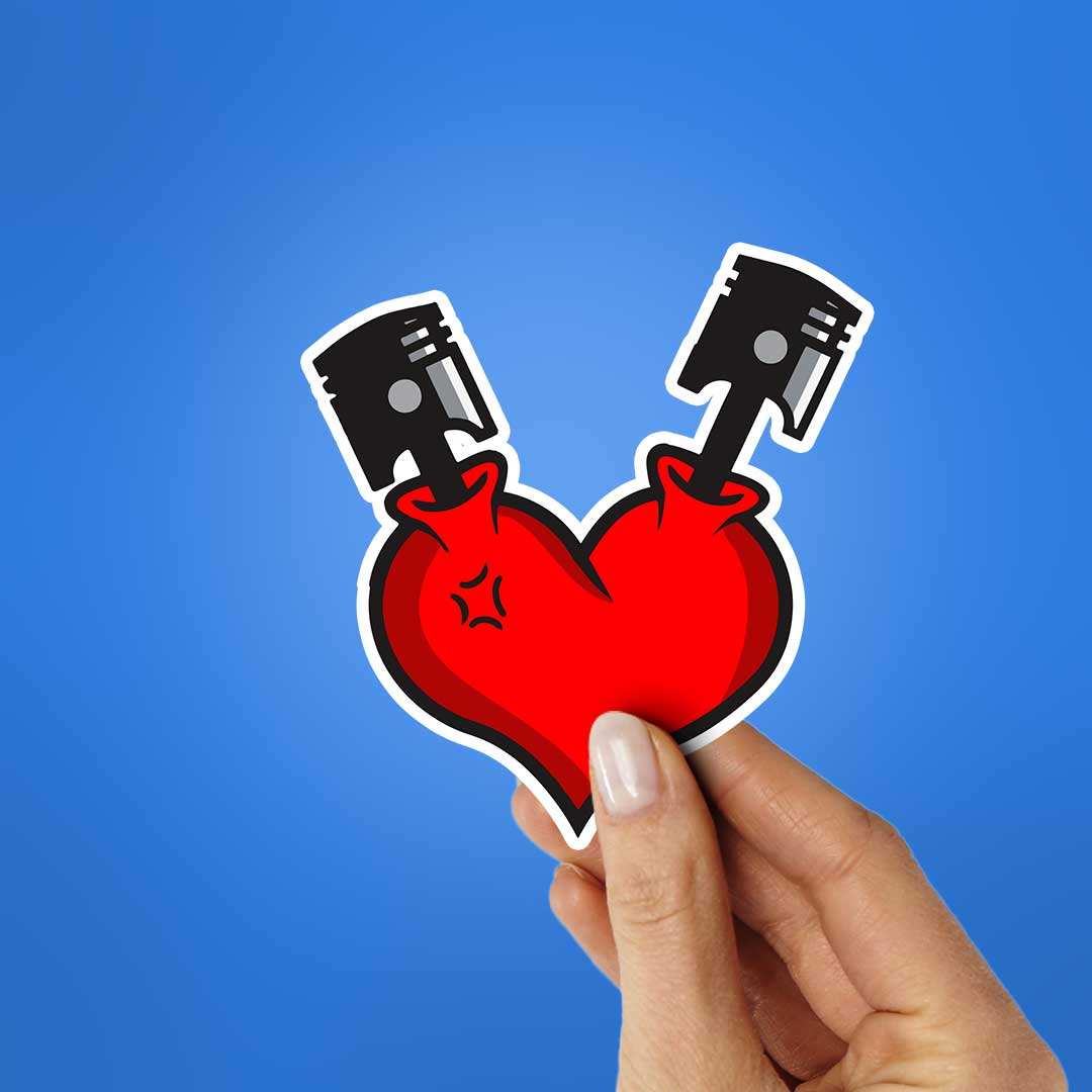 Piston Heartbeat Sticker - Image 2