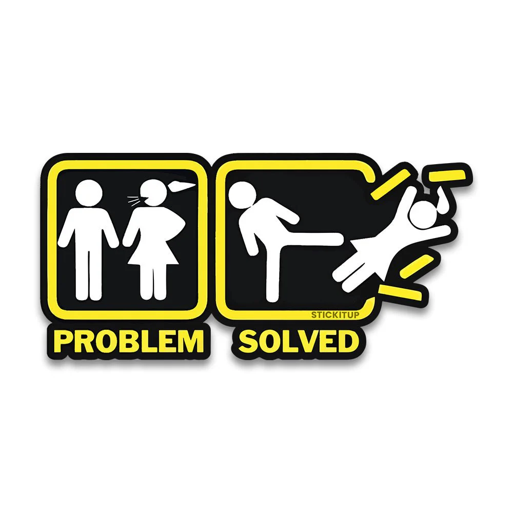 Problem Solved Bumper Sticker - Image 2