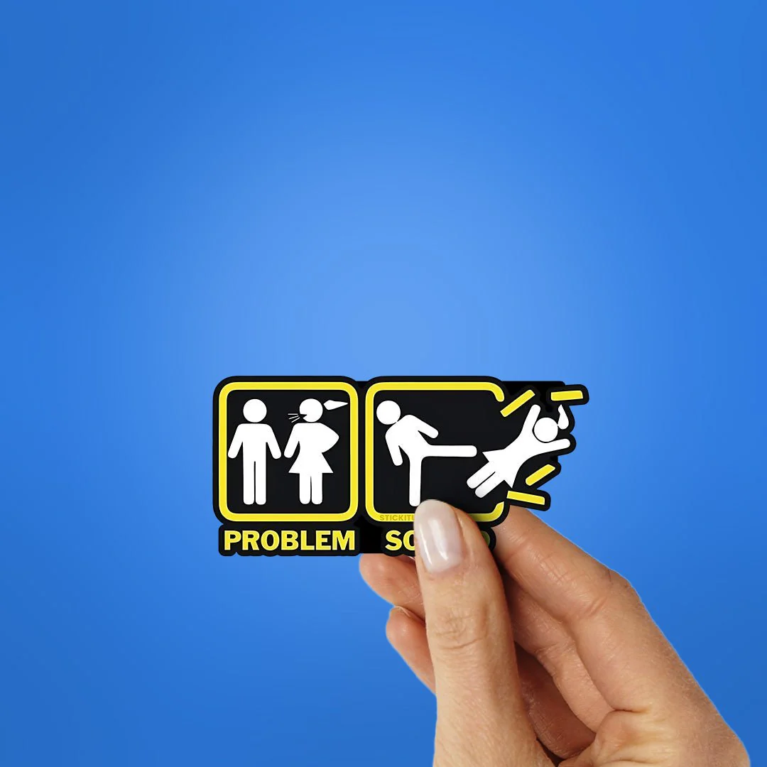 Problem Solved Sticker - Image 2