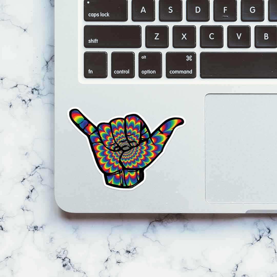 Psychedelic Hand Sign Sticker - Image 4