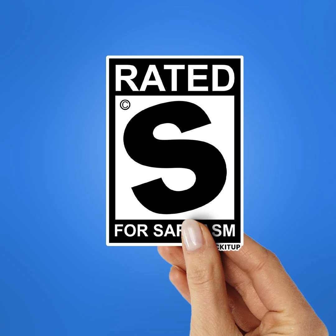 RATED S FOR SARCASM Sticker - Image 2