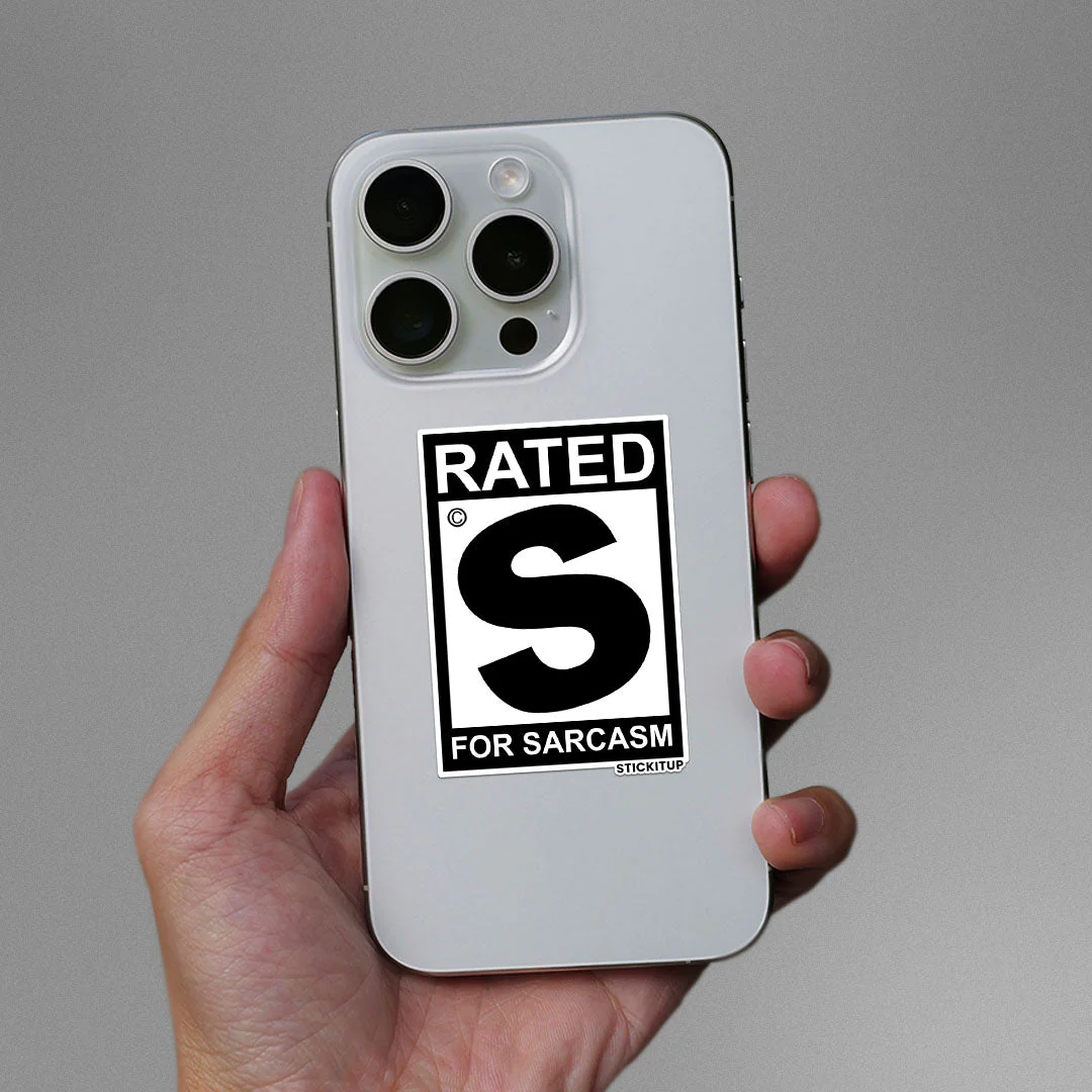 RATED S FOR SARCASM Sticker - Image 3