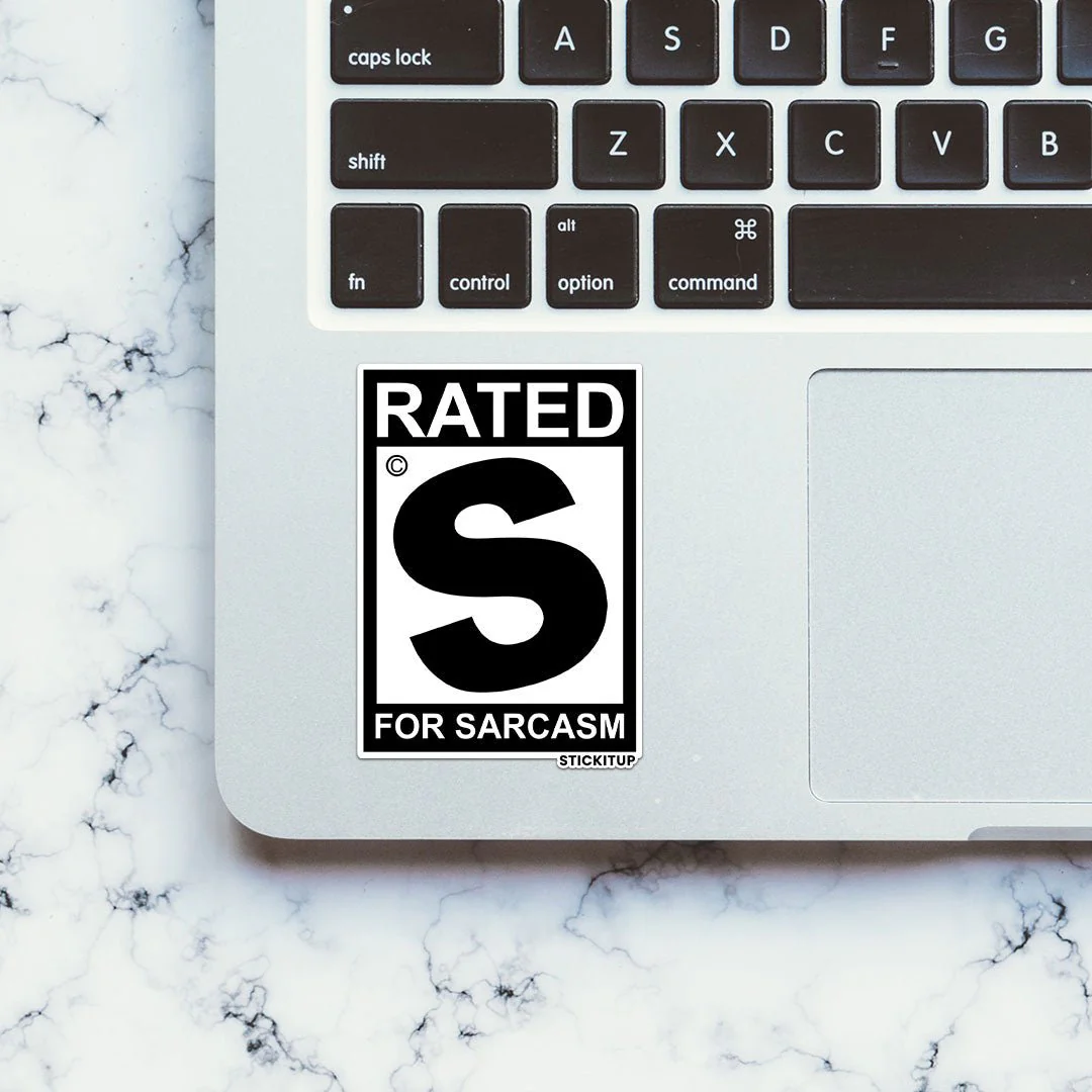 RATED S FOR SARCASM Sticker - Image 4