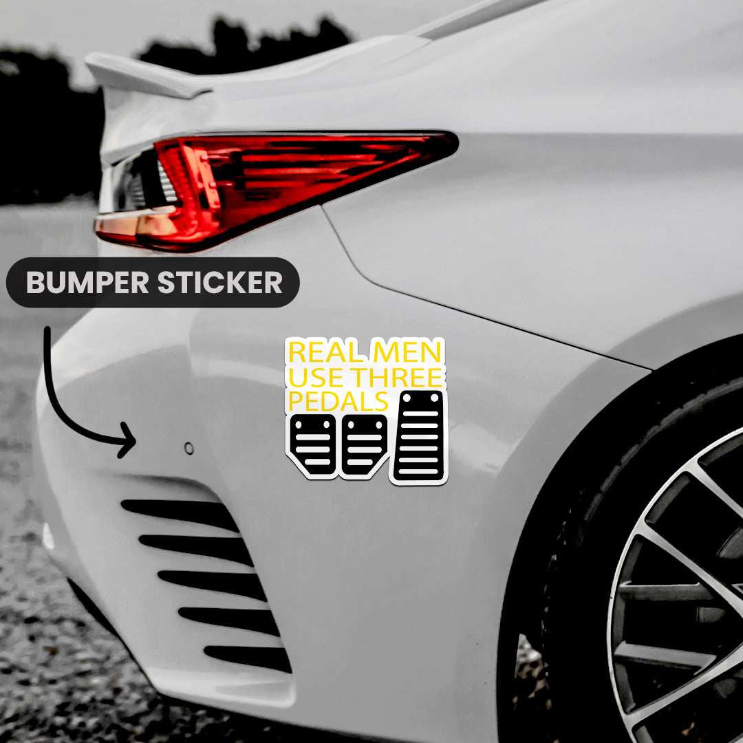 Real Men Bumper Sticker - Image 3