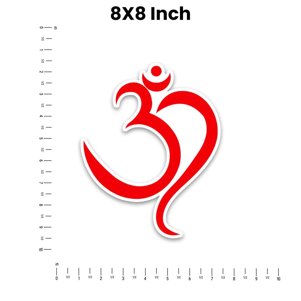 Red Colour Om Bumper Sticker - Image 4