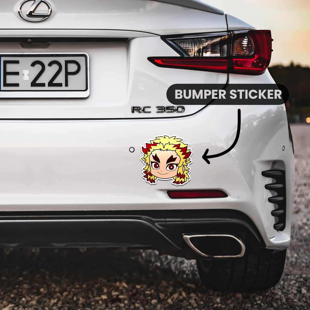 Rengoku Bumper Sticker - Image 3