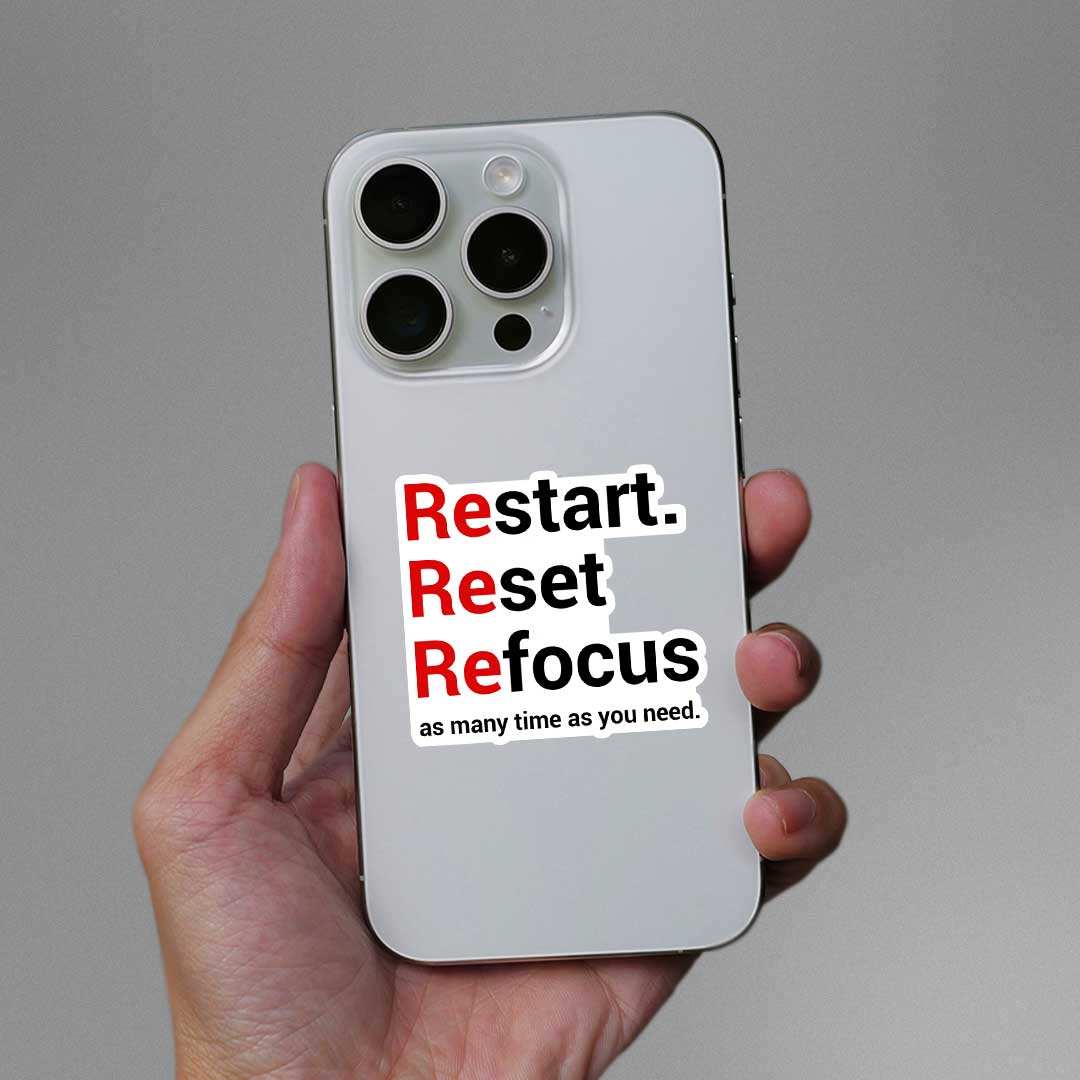 Restart Reset Refocus Sticker - Image 3