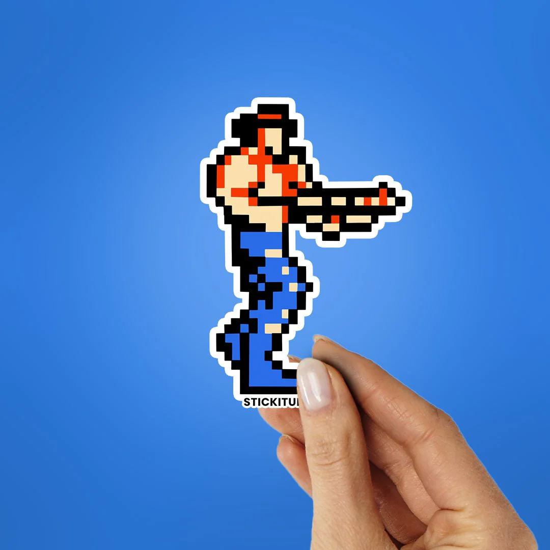 RETRO COMMANDO Sticker - Image 2