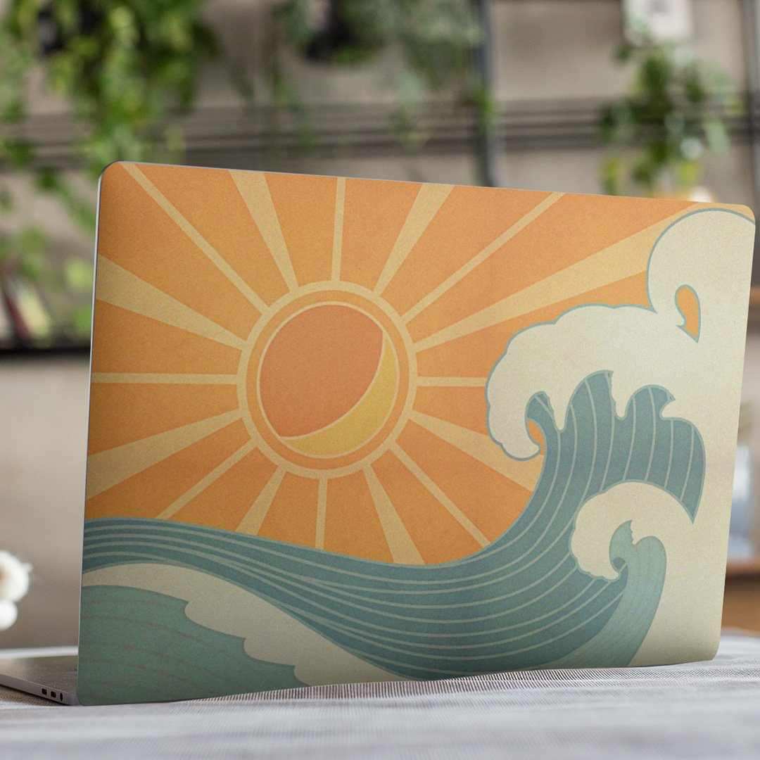 Retro Tides Laptop Skin