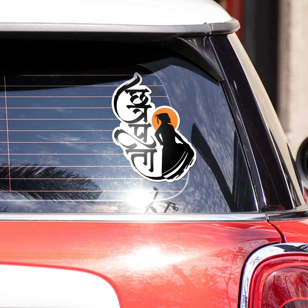 Shivaji Maharaj Bumper Sticker - Image 3
