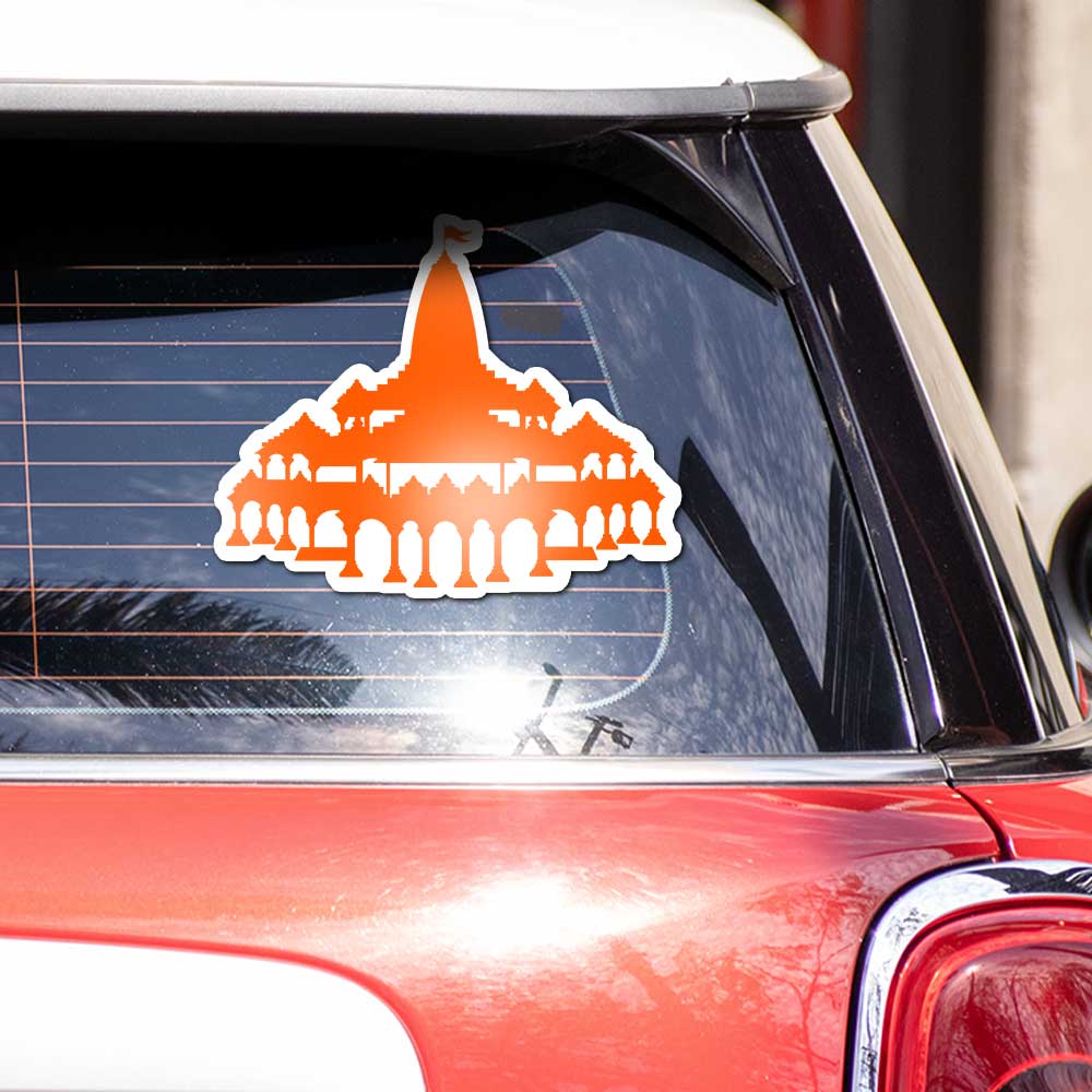 Shree Ram Mandir Bumper Sticker - Image 3