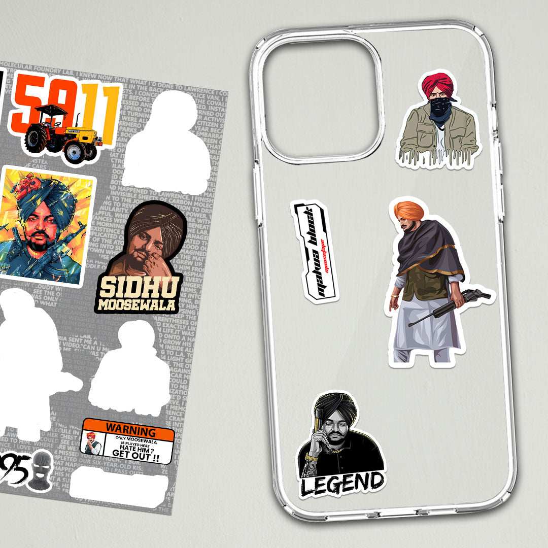 Sidhu Moose Wala Mini sticker sheet - Image 2