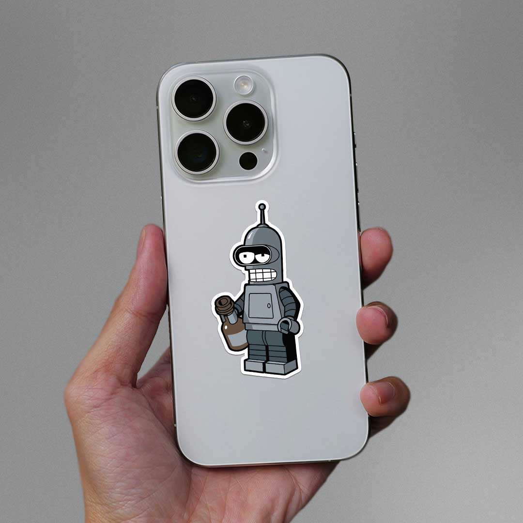 Simpsons Robot Sticker - Image 3