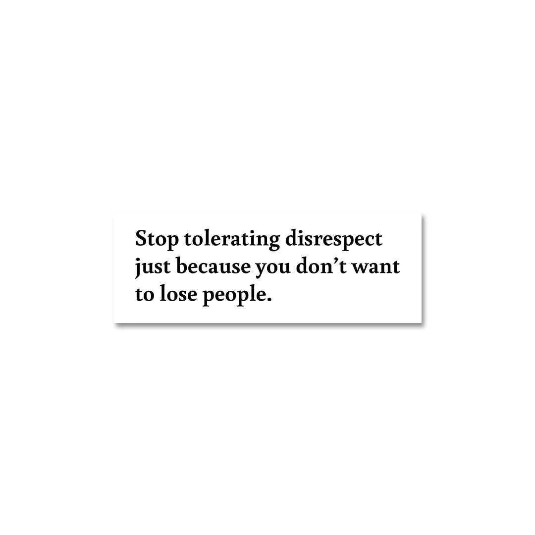 Stop Tolerating Disrespect Sticker - Image 2