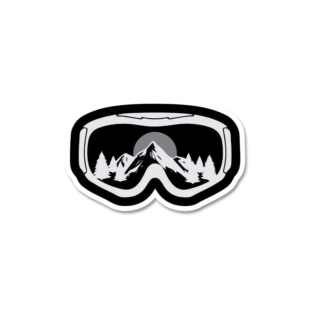 Skiing Glasses Sticker - Image 2
