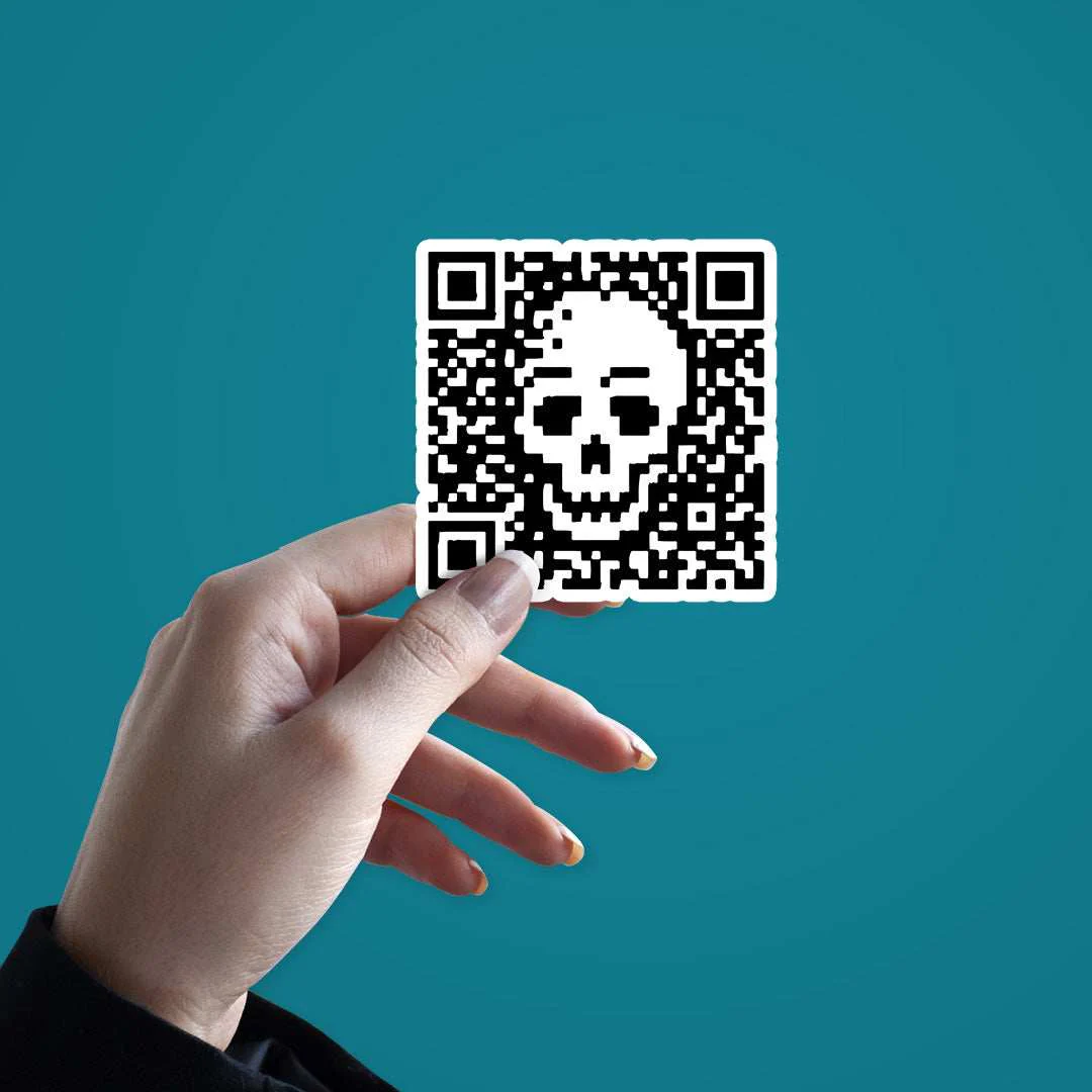 Skull Barcode Sticker - Image 3