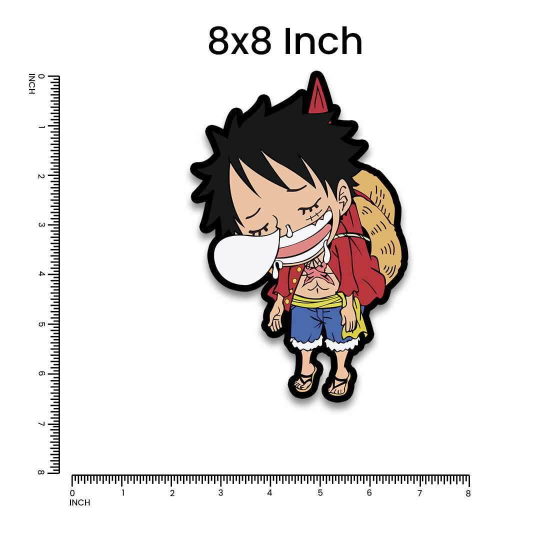 Sleeping Luffy Bumper Sticker - Image 5