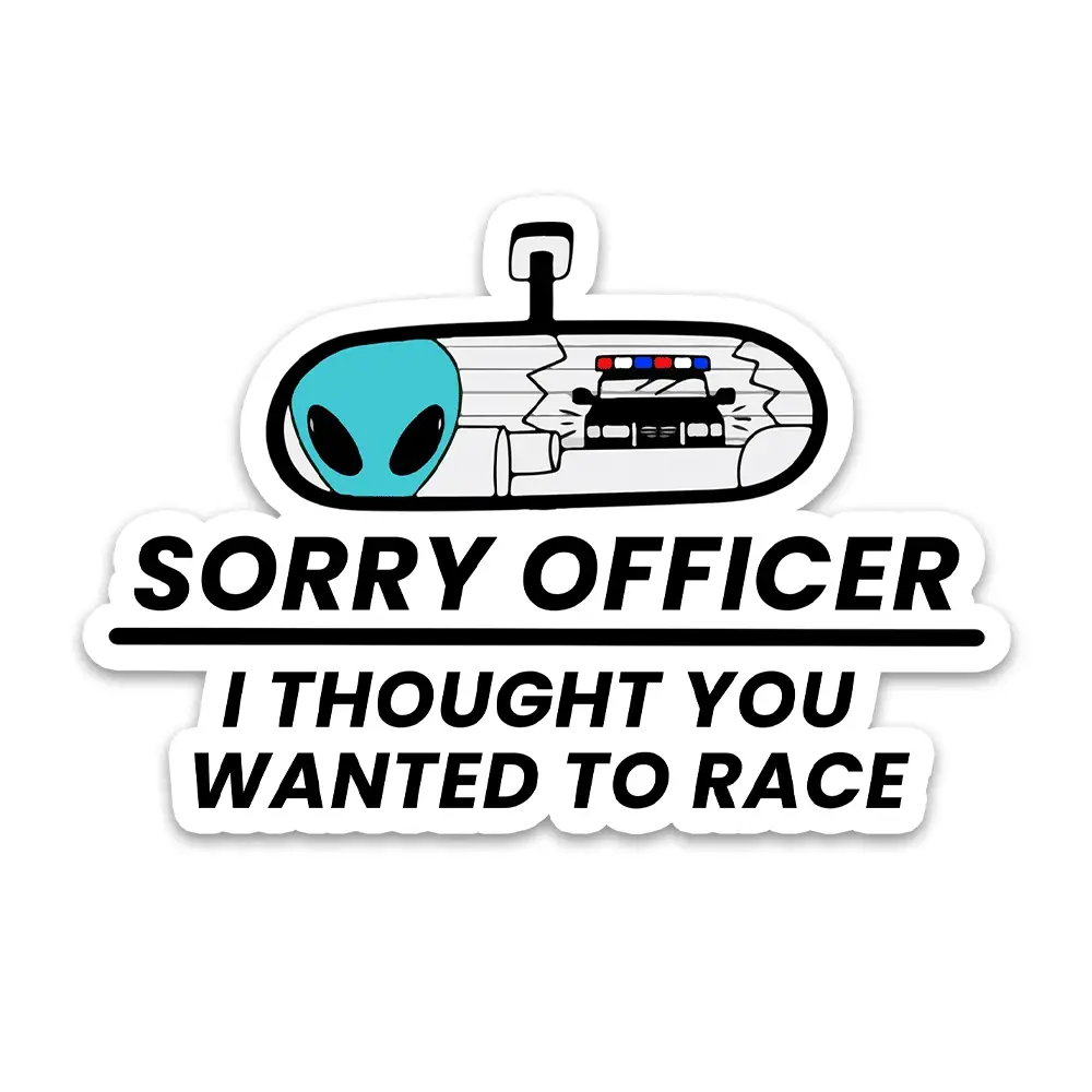 Sorry Officer Bumper Sticker