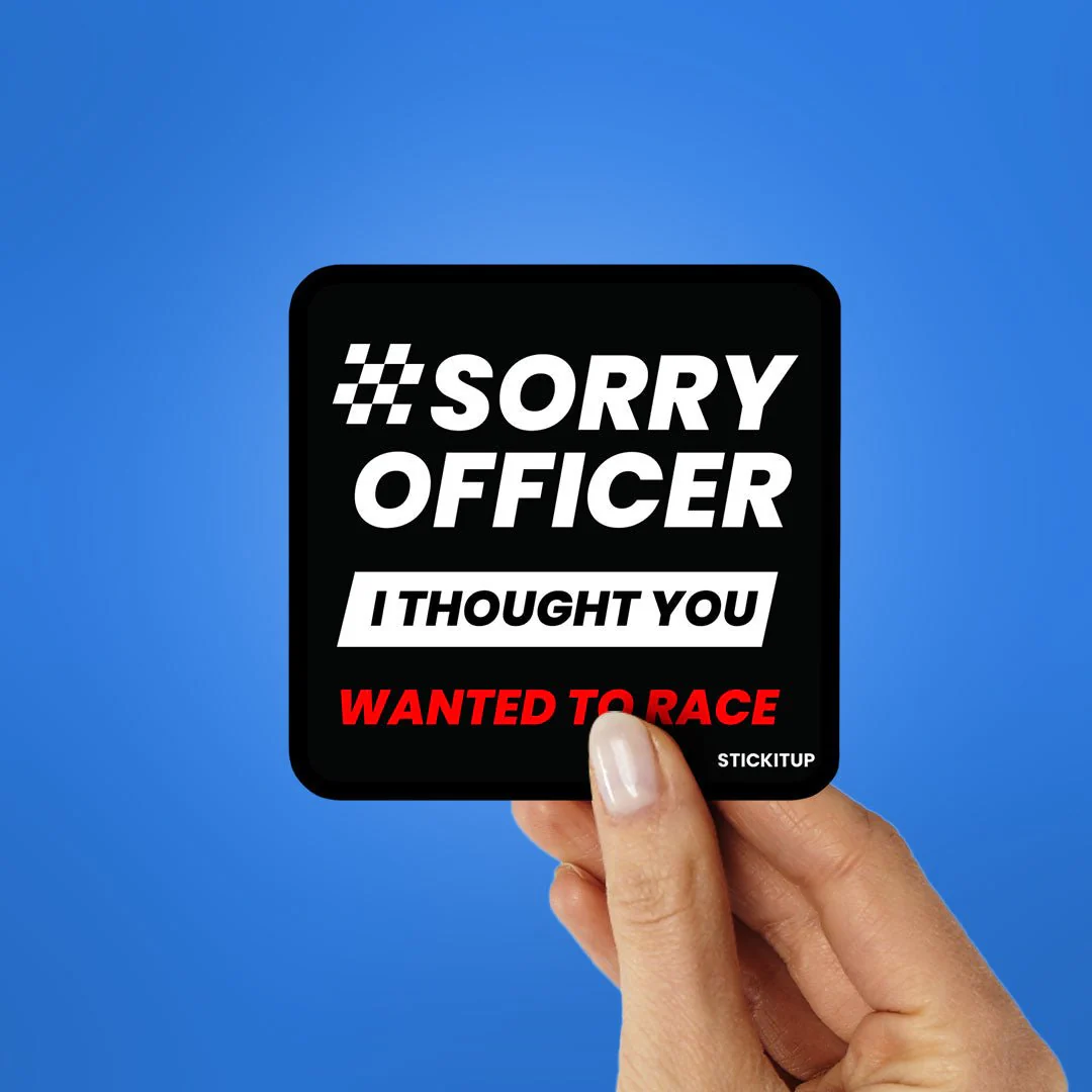 Sorry Officer Sticker - Image 2