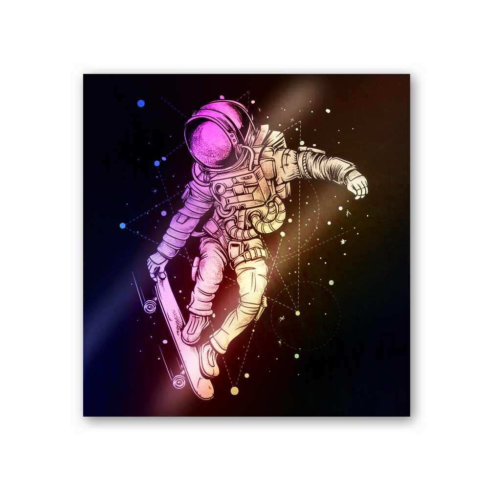 Space Surfing Holographic Stickers
