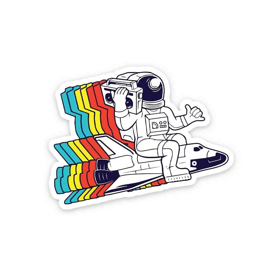 Spaceman Radio Sticker - Image 5