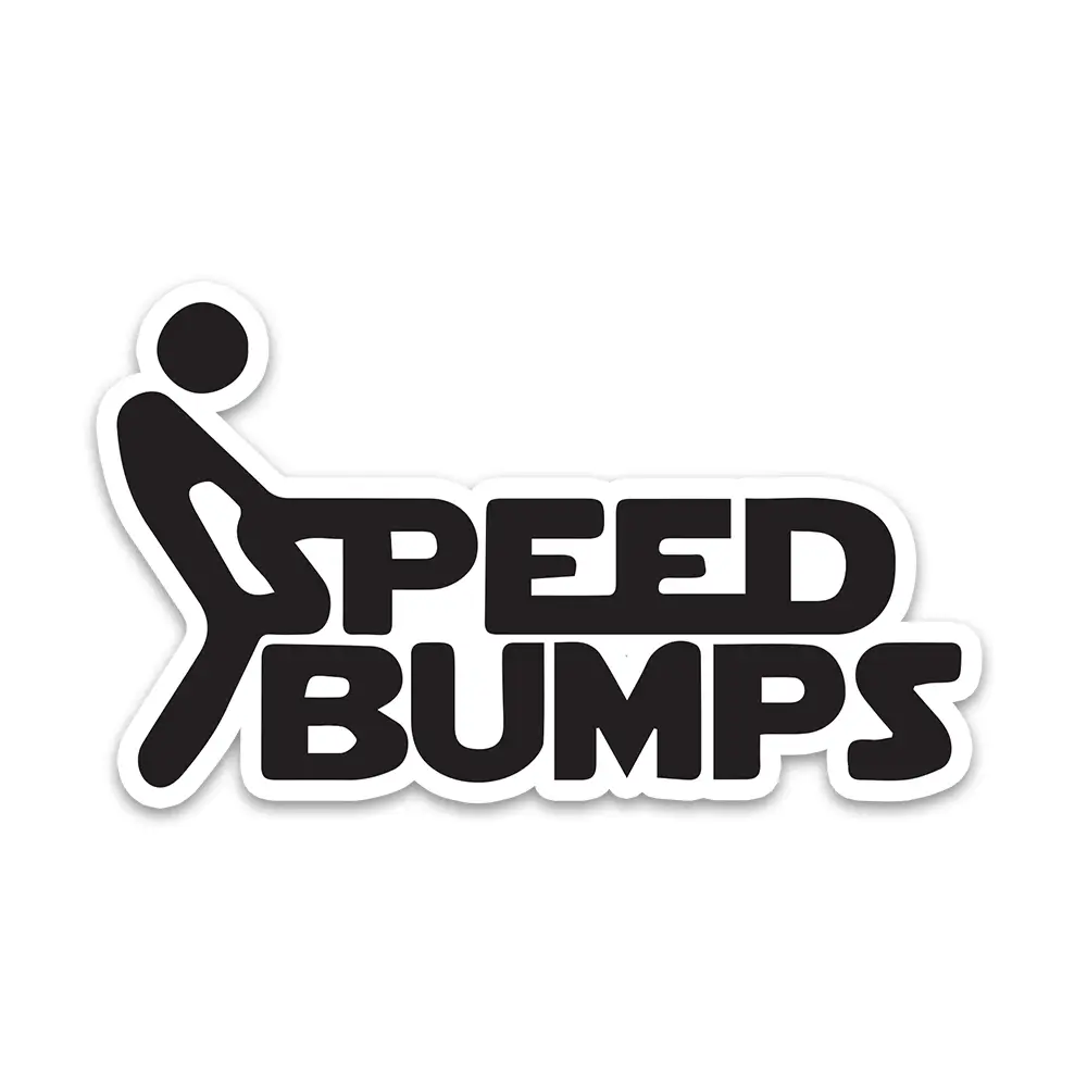Speed Bump Bumper Sticker
