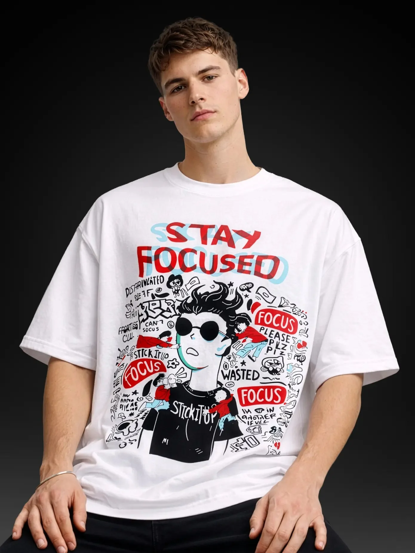 STAY FOCUSED OVERSIZED T-SHIRT - Image 10