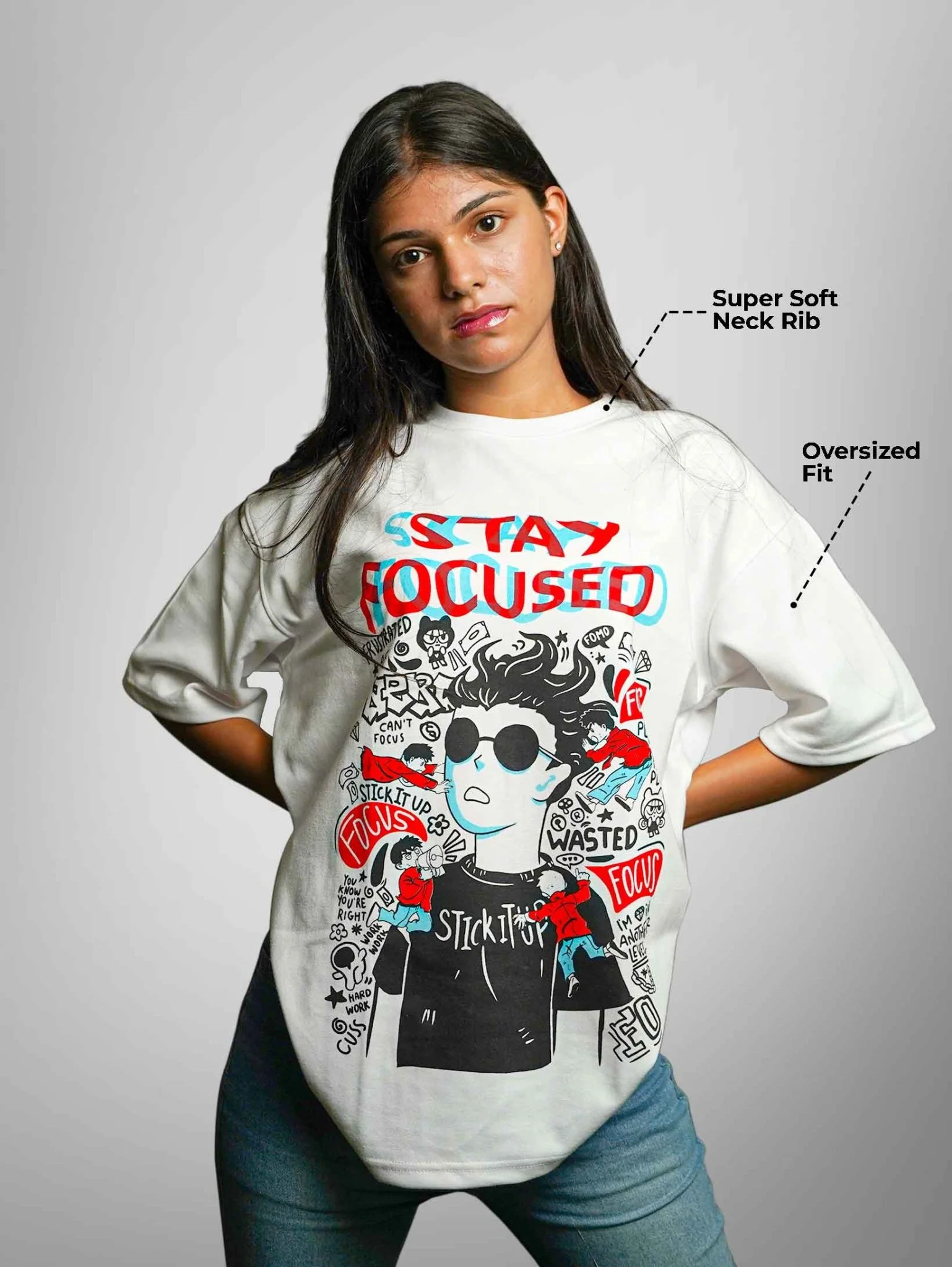 STAY FOCUSED OVERSIZED T-SHIRT - Image 3