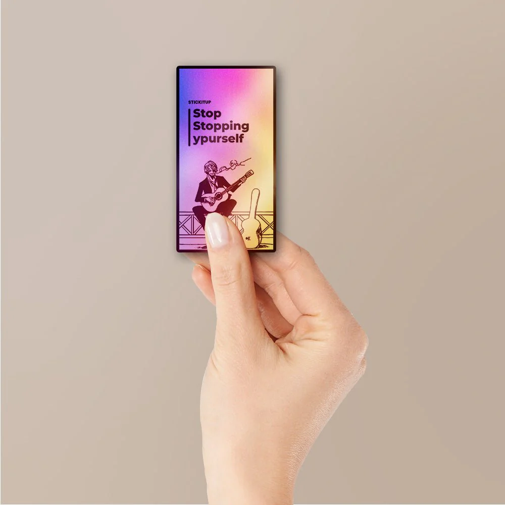 Stop Stopping Yourself Holographic Stickers - Image 2