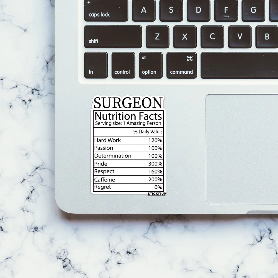 Surgeon Nutrition Facts Sticker - Image 4