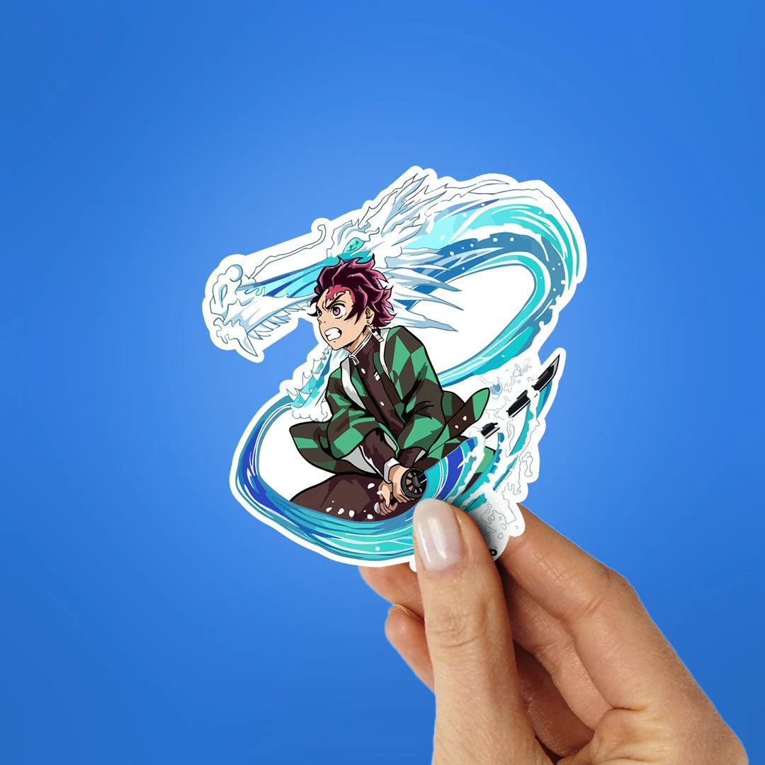 Tanjiro water breathing forms Sticker - Image 2
