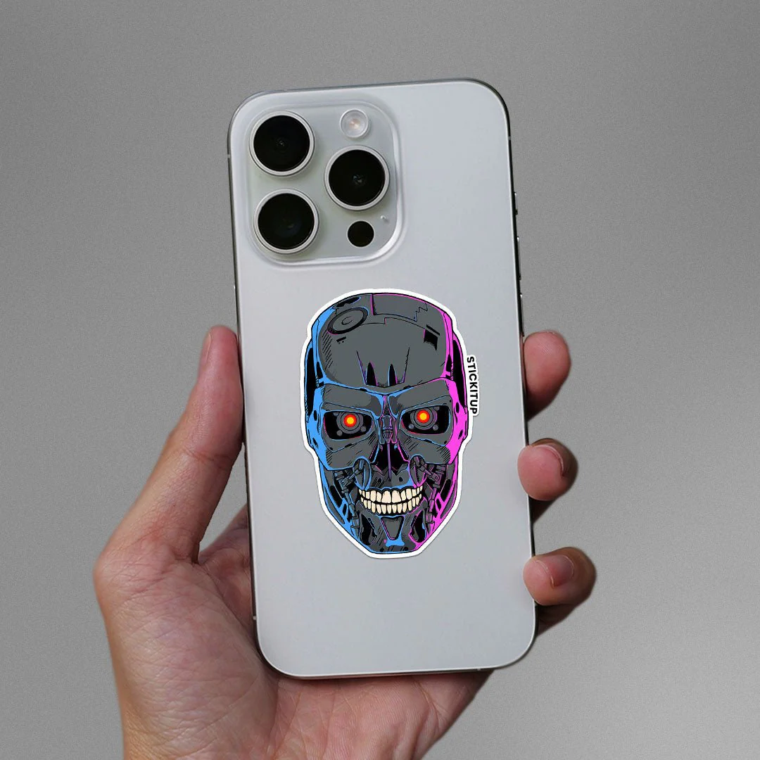 Terminator Skull Sticker - Image 3