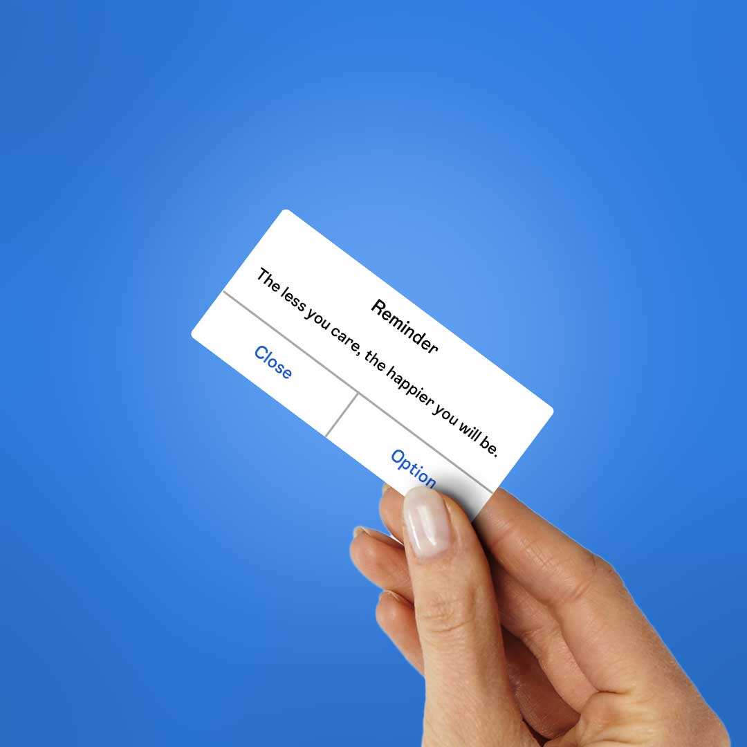 The Less You Care, The Happier You Will Be Sticker - Image 2