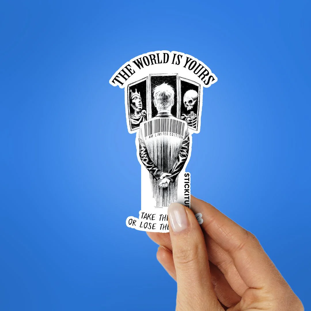 THE WORLD IS YOUR Sticker - Image 2