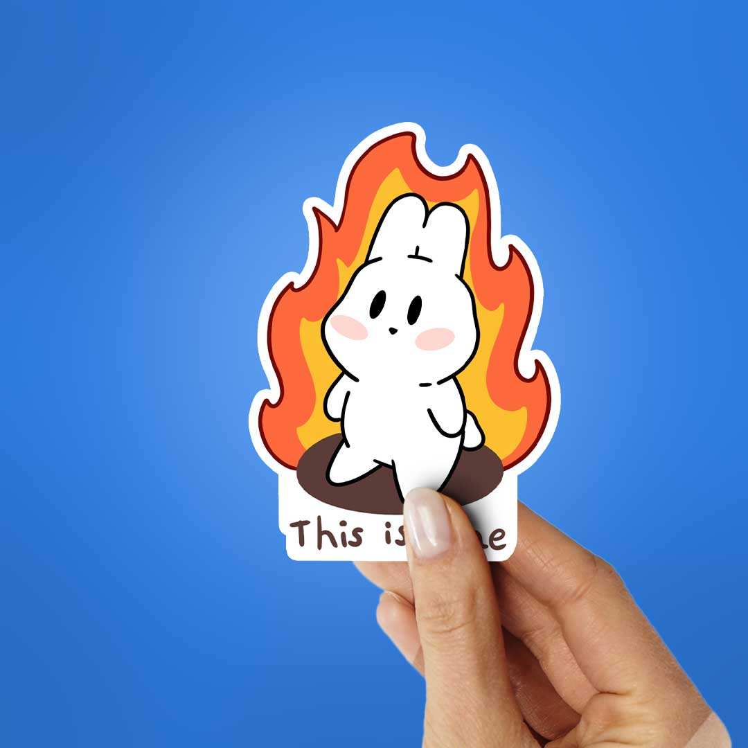 This Is Fine Sticker - Image 2