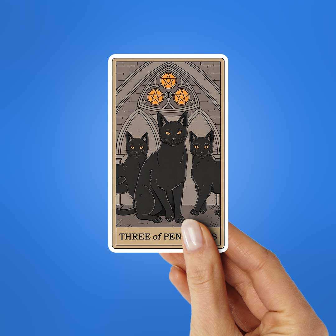 Three Of Pentacles Sticker - Image 2