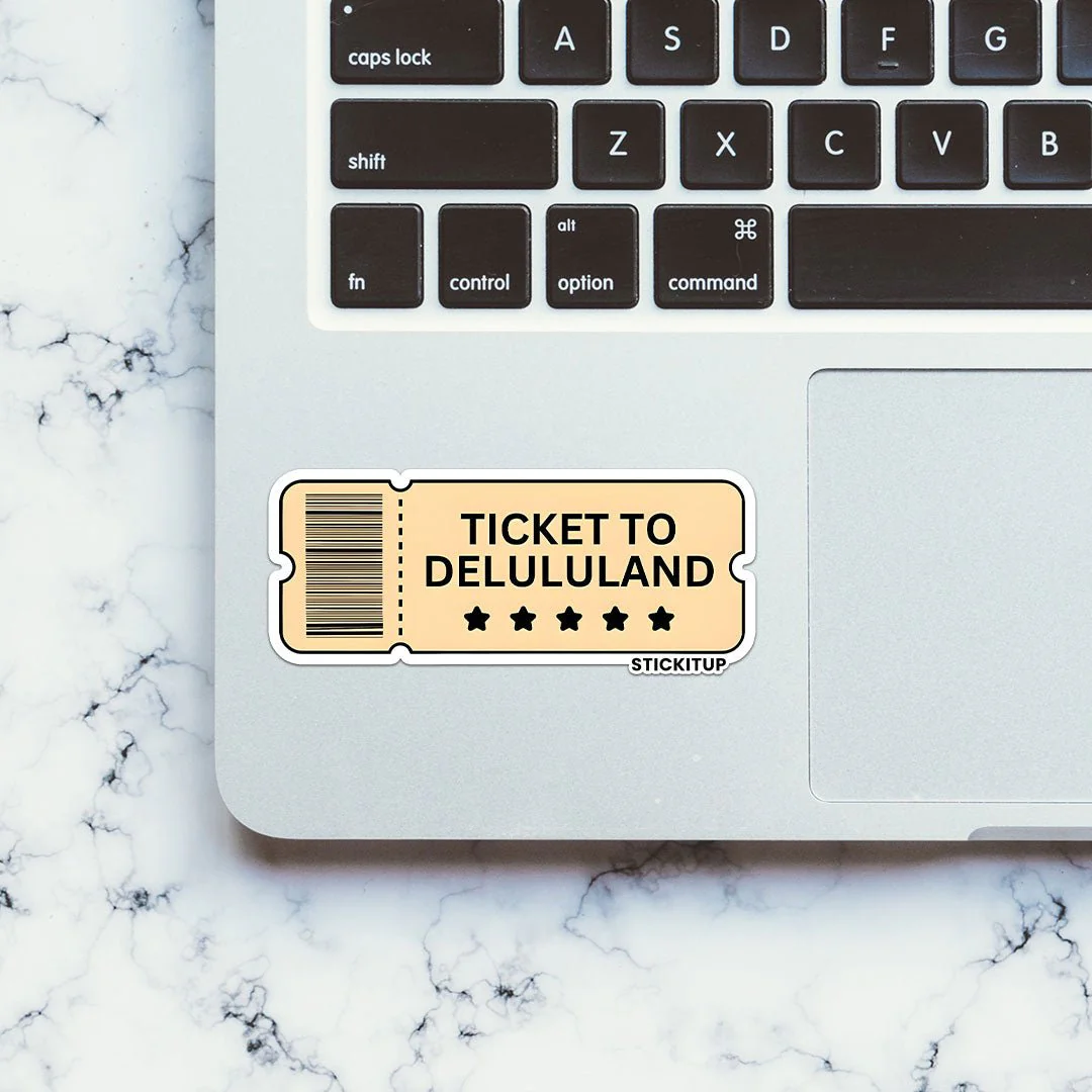 TICKET TO DELULULAND Sticker - Image 4