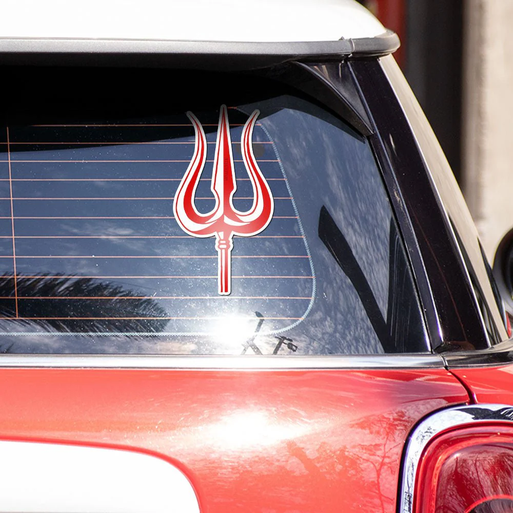 Trishool Shiv Bumper Sticker - Image 3