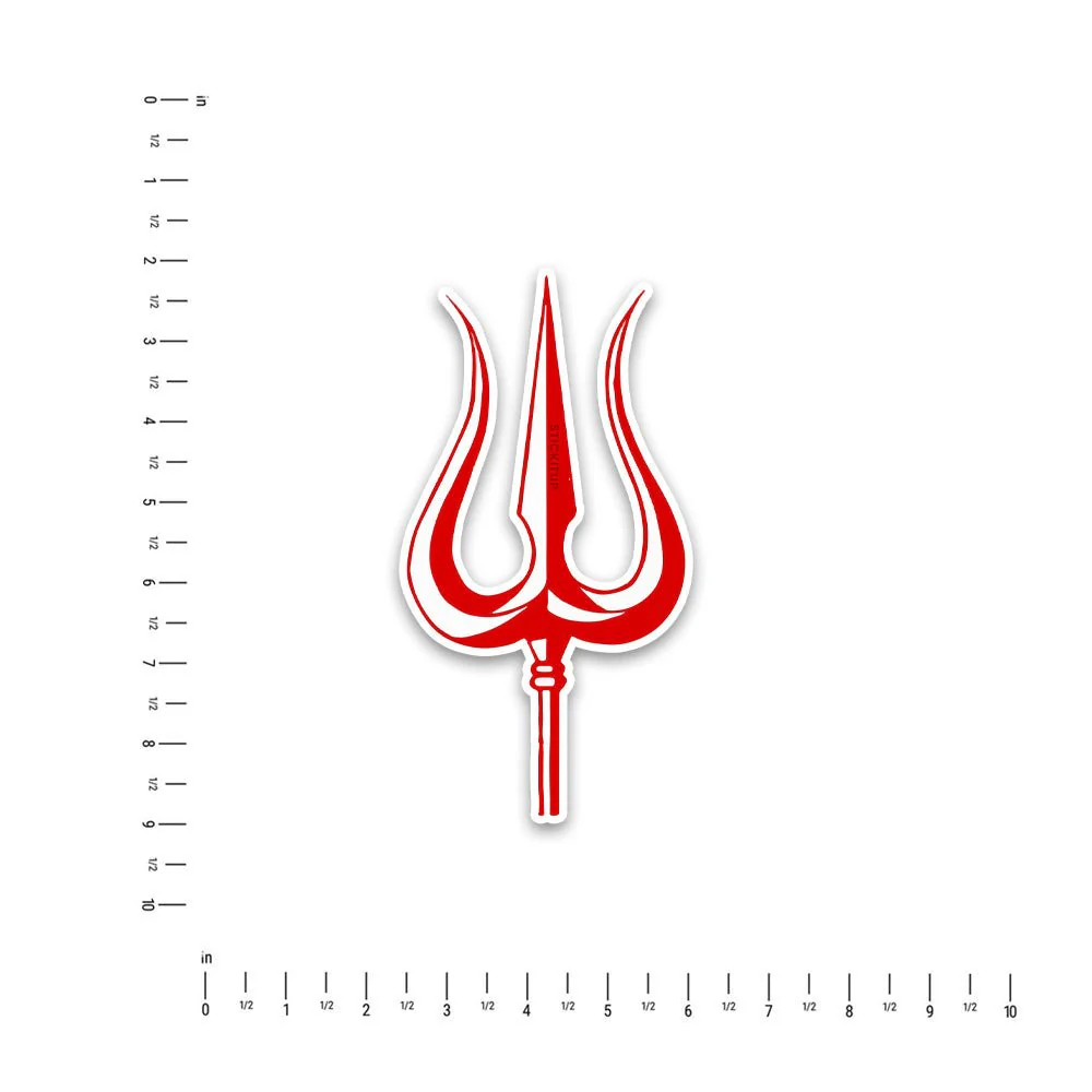 Trishool Shiv Bumper Sticker - Image 4