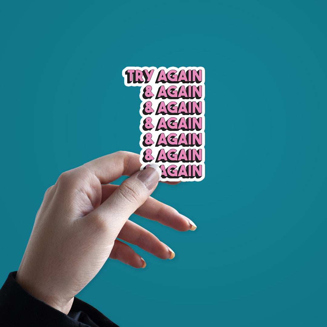 Try Again and Again Sticker - Image 3