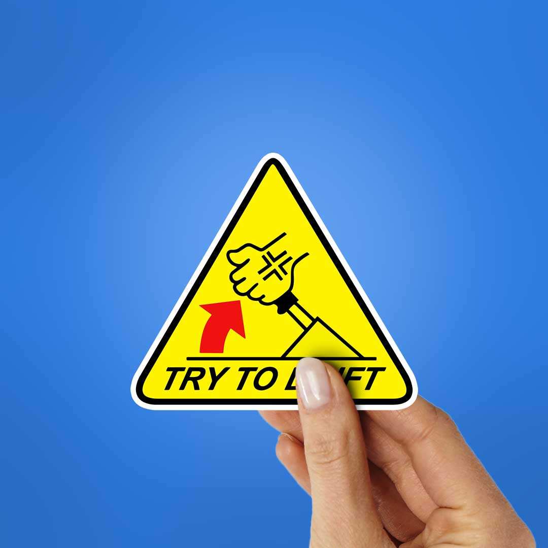Try To Drift Sticker - Image 2