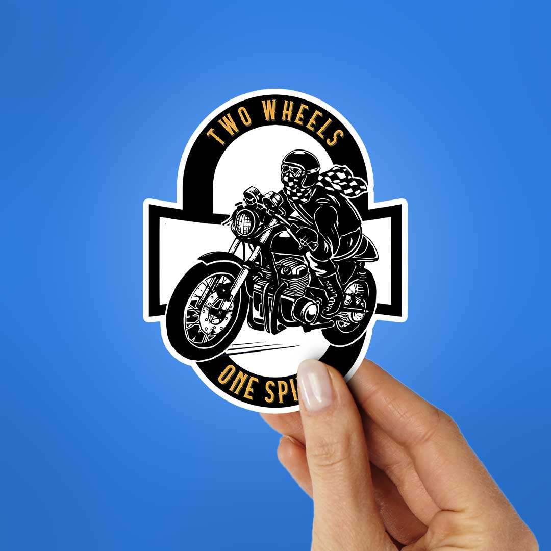 Two Wheels One Spirit Sticker - Image 2